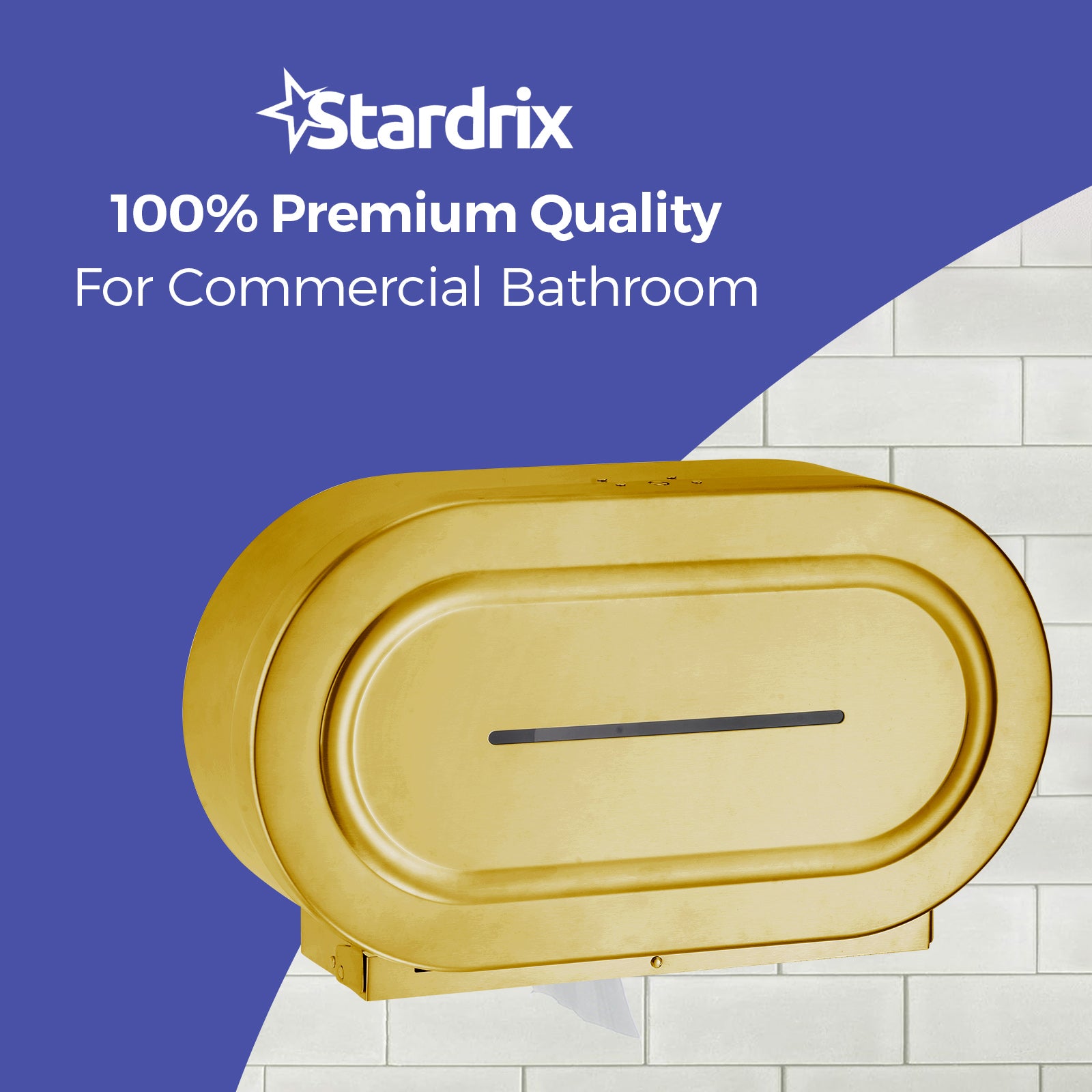 stardrix-stainless-steel-twin-jumbo-toilet-paper-dispenser-wall-mount-9-commercial-double-roll-holder-industrial-tissue-dispenser-with-key-lock-brushed-gold