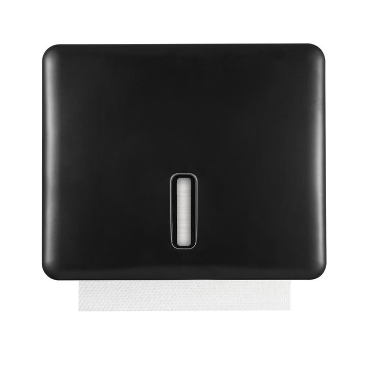 Stardrix Multifold Paper Towel Dispenser Wall Mount (Black) – Large Capacity C-Fold, Trifold, and Folded Commercial Hand Towels Holder for Bathroom & Restroom – Adhesive or Screw Mounted