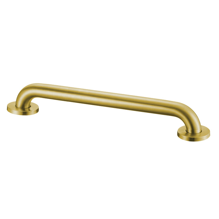 Stardrix 18-Inch ADA Compliant Grab Bar, 1.5" Diameter, Concealed Mounting Flanges, Handicap Friendly, Commercial & Residential Bathrooms, Brushed Gold Stainless Steel