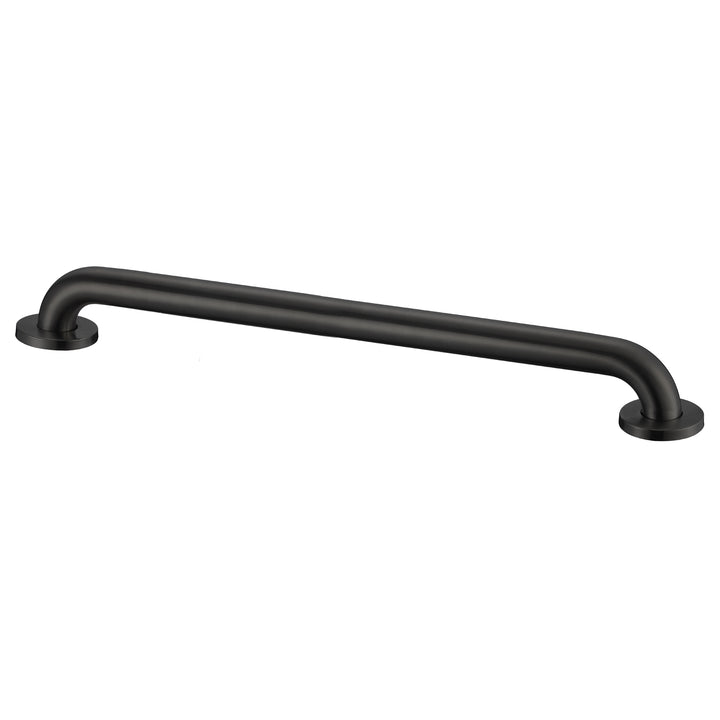 Stardrix 24-Inch ADA Compliant Grab Bar, 1.5" Diameter, Concealed Mounting Flanges, Handicap Friendly, Commercial & Residential Bathrooms, Matte Black Stainless Steel