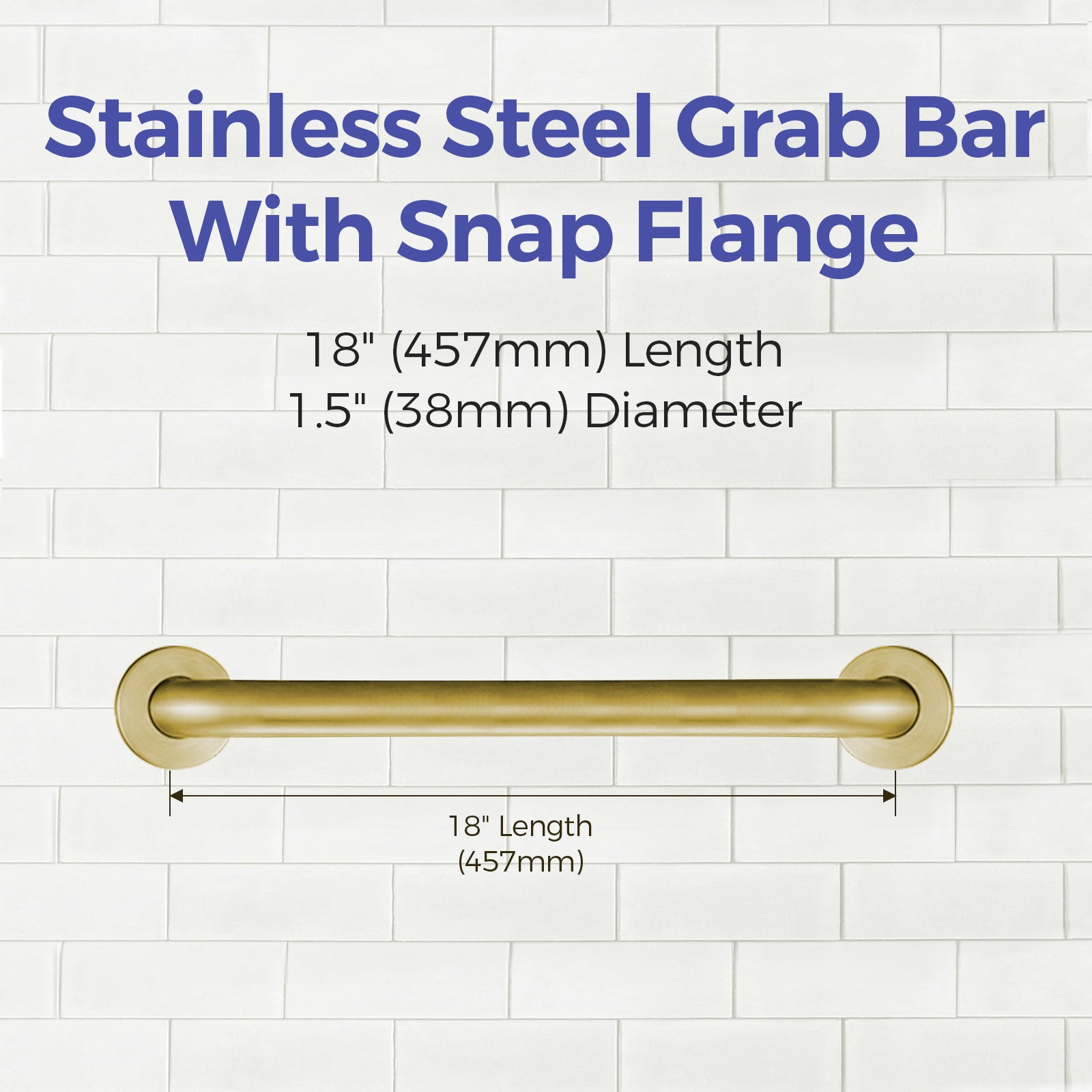 stardrix-18-inch-ada-compliant-grab-bar-1-5-diameter-concealed-mounting-flanges-handicap-friendly-commercial-residential-bathrooms-brushed-gold-stainless-steel