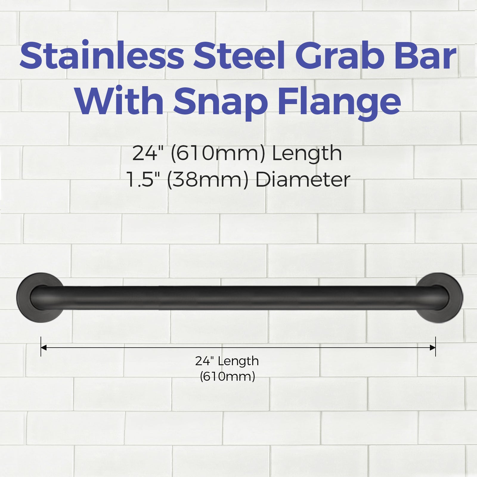 stardrix-24-inch-ada-compliant-grab-bar-1-5-diameter-concealed-mounting-flanges-handicap-friendly-commercial-residential-bathrooms-matte-black-stainless-steel