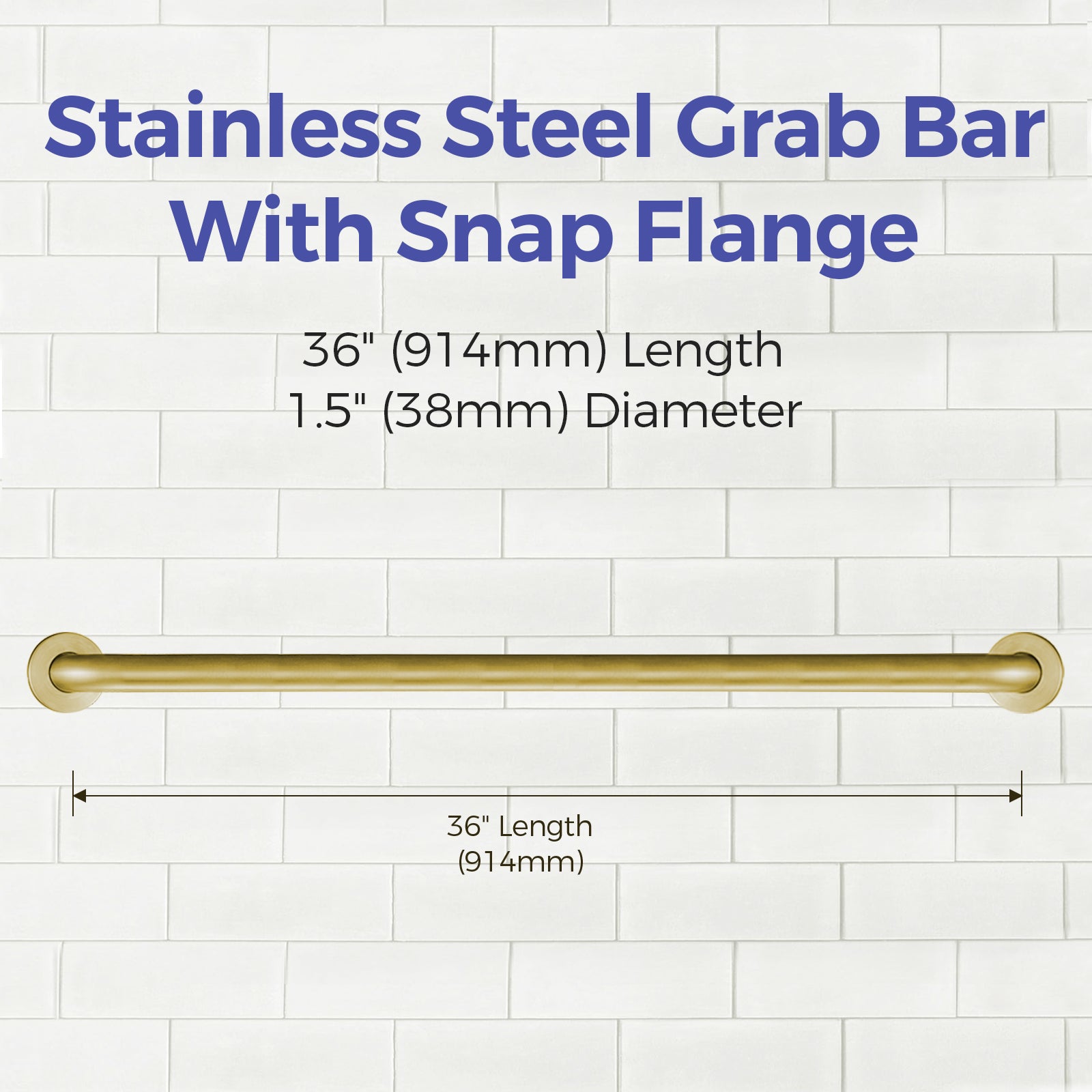 stardrix-36-inch-ada-compliant-grab-bar-1-5-diameter-concealed-mounting-flanges-handicap-friendly-commercial-residential-bathrooms-brushed-gold-stainless-steel