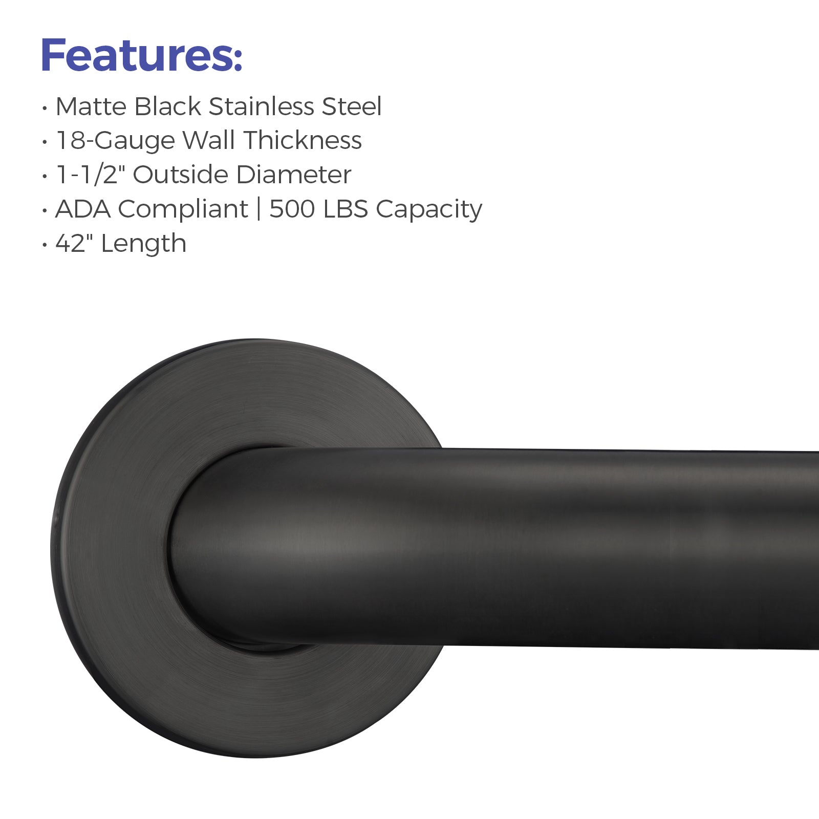 stardrix-54-inch-extra-long-ada-compliant-grab-bar-1-5-diameter-concealed-mounting-flanges-handicap-friendly-commercial-residential-bathrooms-matte-black-stainless-steel