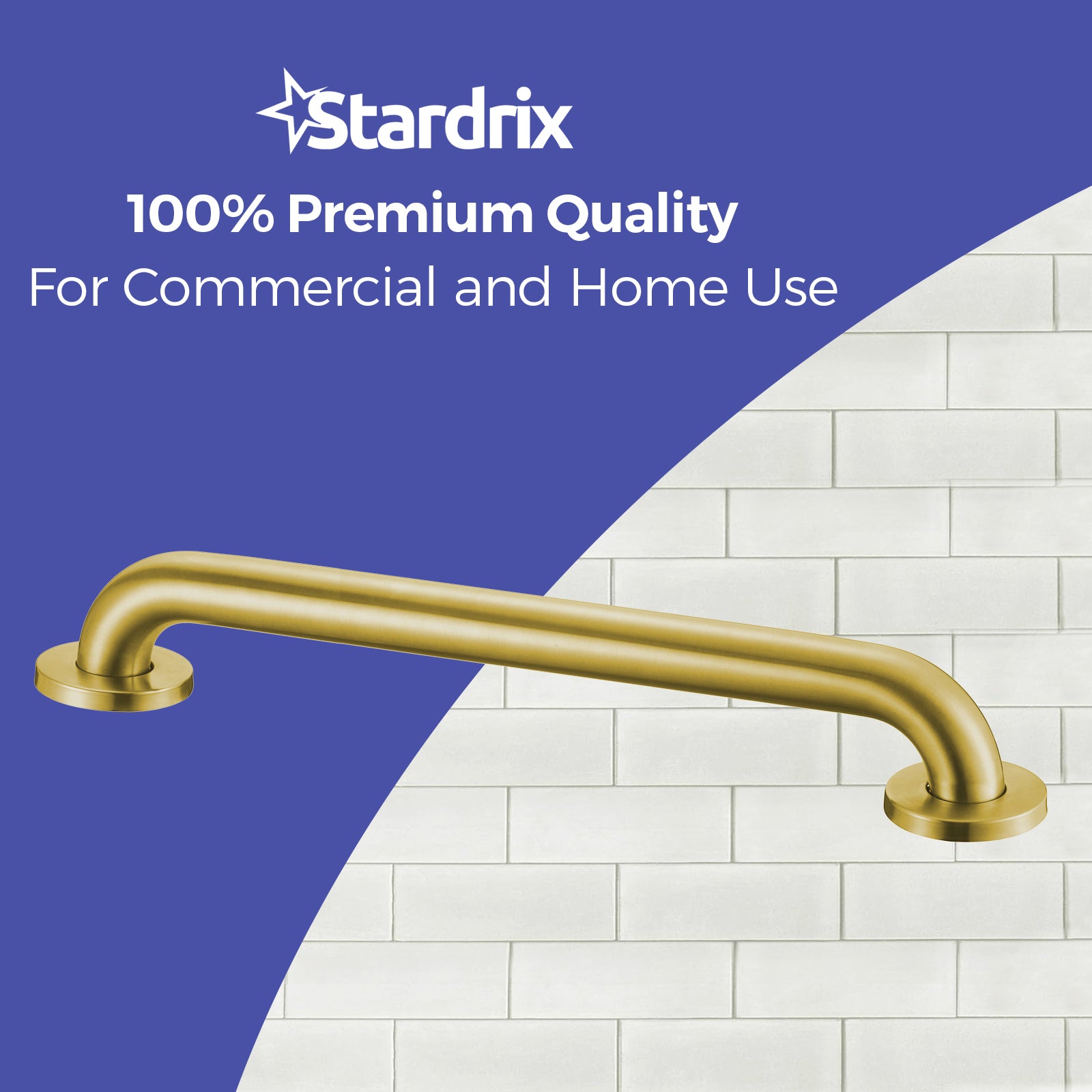 stardrix-18-inch-ada-compliant-grab-bar-1-5-diameter-concealed-mounting-flanges-handicap-friendly-commercial-residential-bathrooms-brushed-gold-stainless-steel