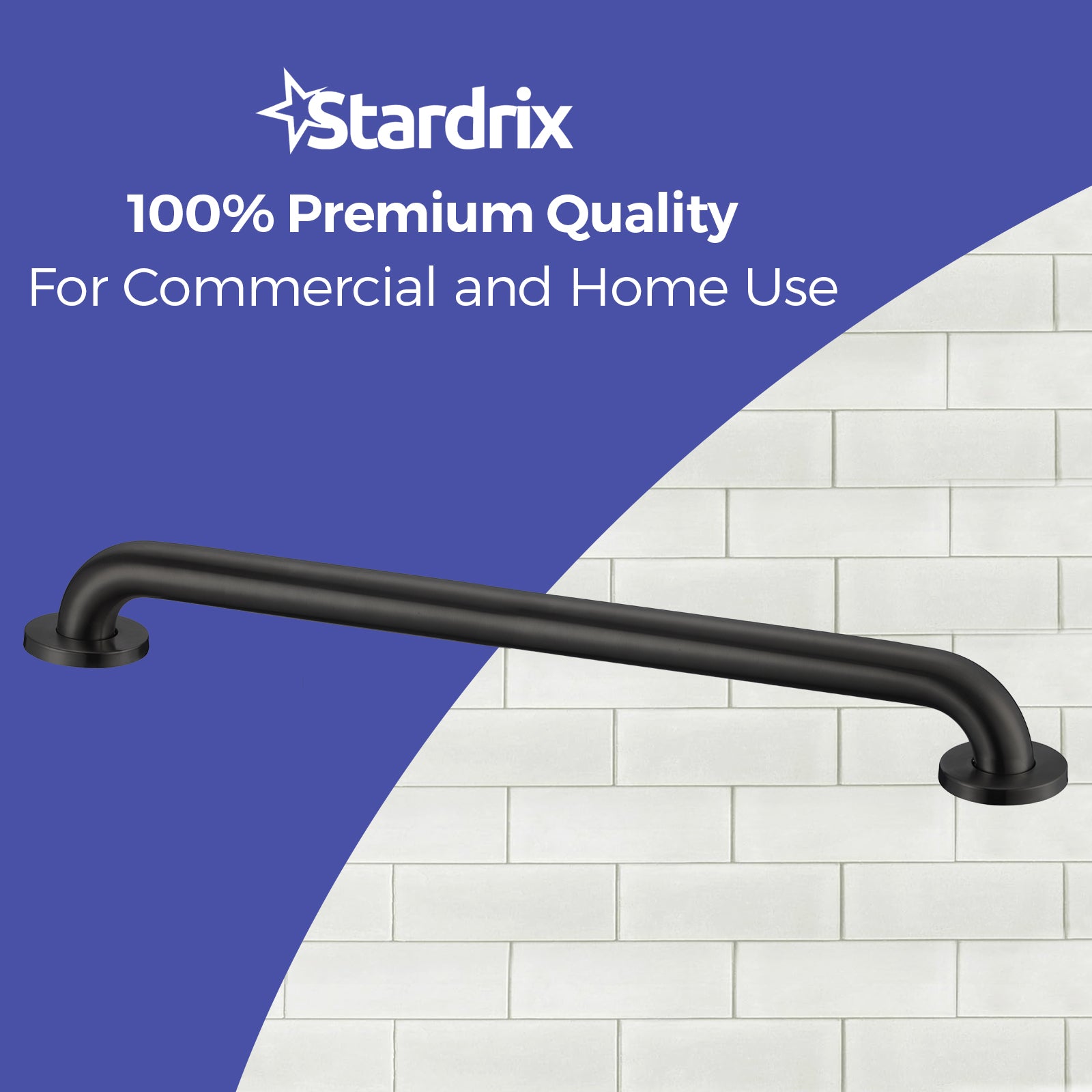 stardrix-24-inch-ada-compliant-grab-bar-1-5-diameter-concealed-mounting-flanges-handicap-friendly-commercial-residential-bathrooms-matte-black-stainless-steel