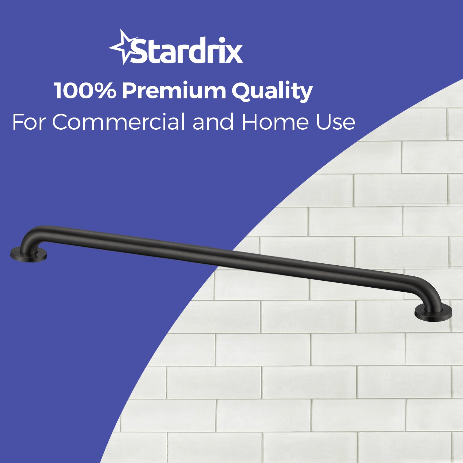 stardrix-36-inch-ada-compliant-grab-bar-1-5-diameter-concealed-mounting-flanges-handicap-friendly-commercial-residential-bathrooms-matte-black-stainless-steel