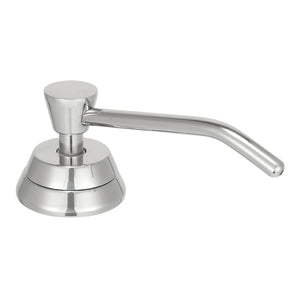Stardrix Heavy Duty Brass Countertop Liquid Soap Dispenser, Commercial Grade Top Fill Built-in Soap Dispenser with 34 oz/ 1L Bottle for Bathroom, Kitchen, Public Restroom, Chrome Finish, 4” Spout