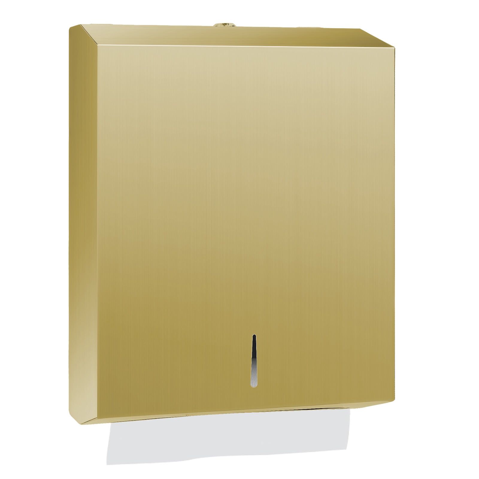 stardrix-paper-towel-dispenser-wall-mount-brushed-gold-stainless-steel-commercial-paper-towel-holder-with-lock-large-capacity-400-c-fold-525-multifold-towels