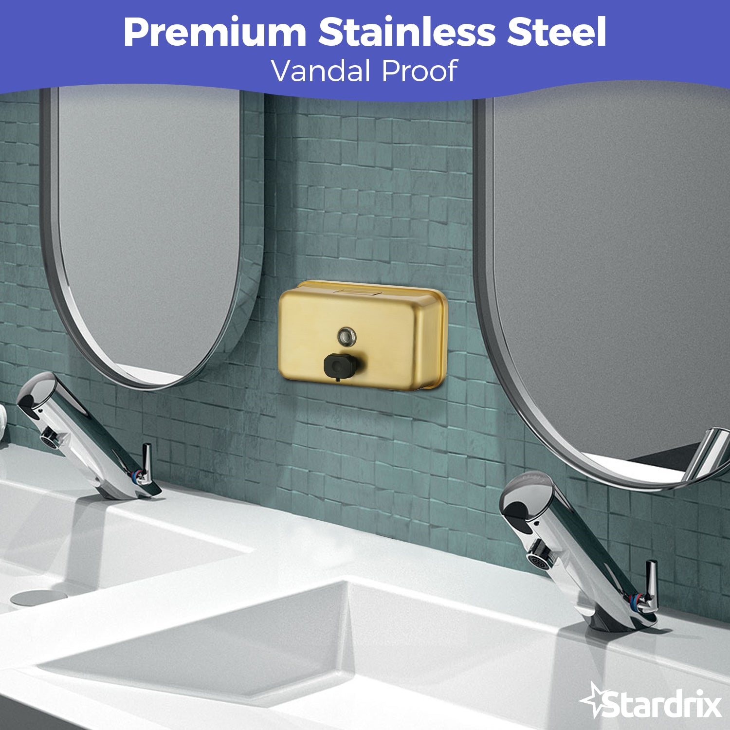 stardrix-brushed-gold-stainless-steel-horizontal-1100ml-37oz-capacity-commercial-grade-soap-dispenser-wall-mounted-bathroom-hand-soap-dispenser-with-corrosion-proof-lining-and-anti-leak-pump