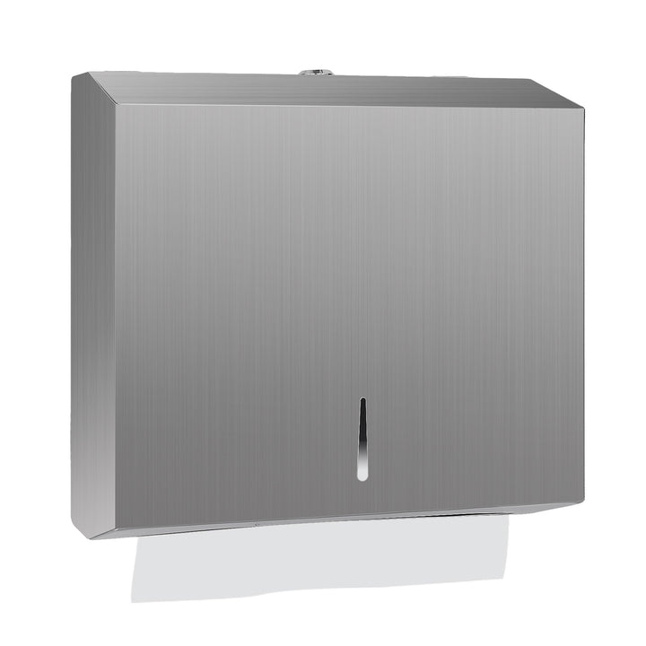 Stardrix Paper Towel Dispenser Wall Mount, Brushed Stainless Steel Commercial Paper Towel Holder with Lock, Large Capacity 250 C Fold/300 Multifold Towels