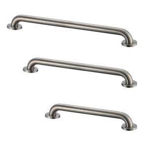 Stardrix Grab Bar Bundle for ADA Compliance, Brushed Stainless Steel Grab Bar Set for Commercial and Residential Restrooms, 1.5" Diameter - 18", 36", 42" - Pack of 3