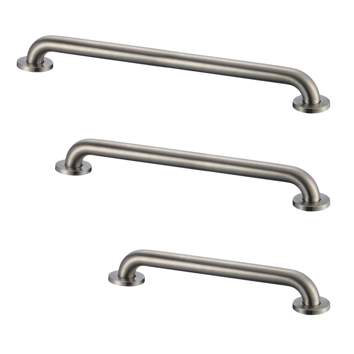 Stardrix Grab Bar Bundle for ADA Compliance, Brushed Stainless Steel Grab Bar Set for Commercial and Residential Restrooms, 1.5" Diameter - 18", 36", 42" - Pack of 3