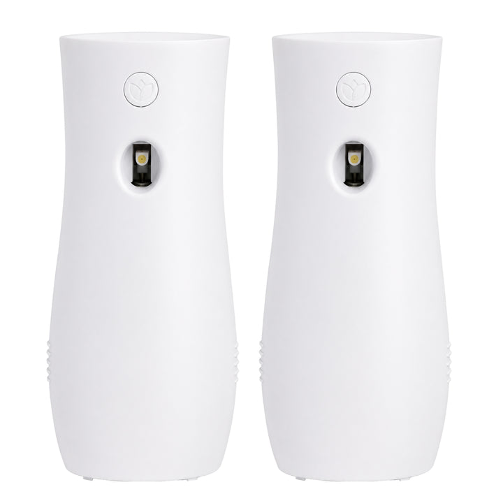 Stardrix Automatic Air Freshener Spray Dispensers 2-Pack, Battery Operated Aerosol Sprayer, Wall Mounted & Freestanding, 3 Auto Scent Release Time Settings for Home and Commercial Place, White
