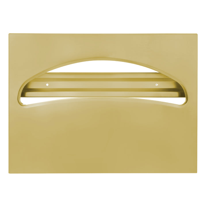 Stardrix Stainless Steel Toilet Seat Cover Dispenser, Wall Mount Single or 1/2 Fold Large Capacity Toilet Seat Covers Holder for Commercial and Residential, Brushed Gold