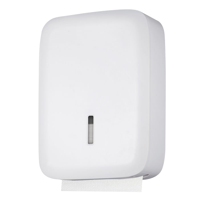Stardrix Paper Towel Dispenser Wall Mount with Lock – Fits 400+ Multifold/Trifold/Z-Fold/C-Fold Towels – Large Paper Towel Holder for Bathroom, Kitchen, Office, Home or Business (White)