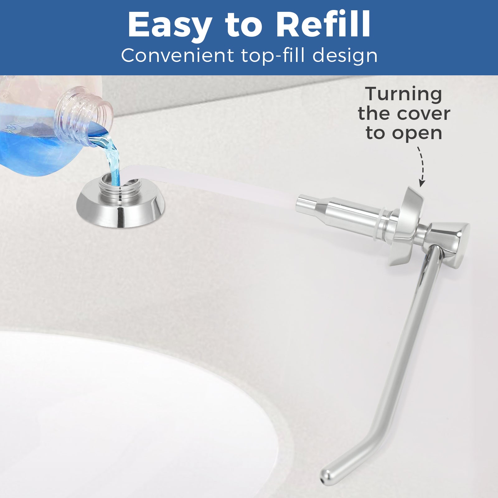stardrix-heavy-duty-brass-countertop-liquid-soap-dispenser-commercial-grade-top-fill-built-in-soap-dispenser-with-34-oz-1l-bottle-for-bathroom-kitchen-public-restroom-chrome-finish-6-spout
