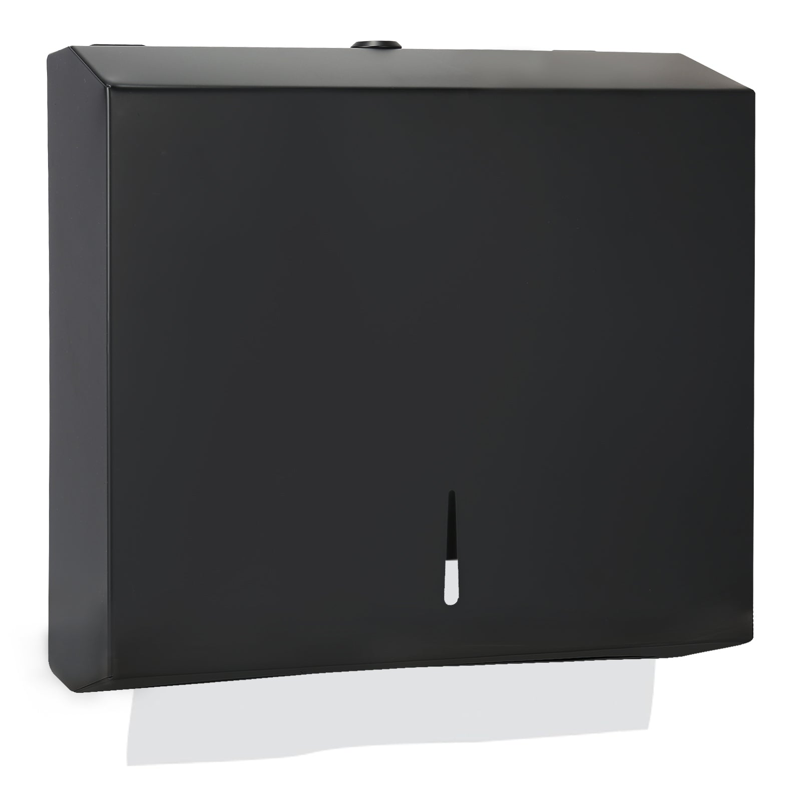 stardrix-paper-towel-dispenser-wall-mount-matte-black-stainless-steel-commercial-paper-towel-holder-with-lock-large-capacity-250-c-fold-300-multifold-towels