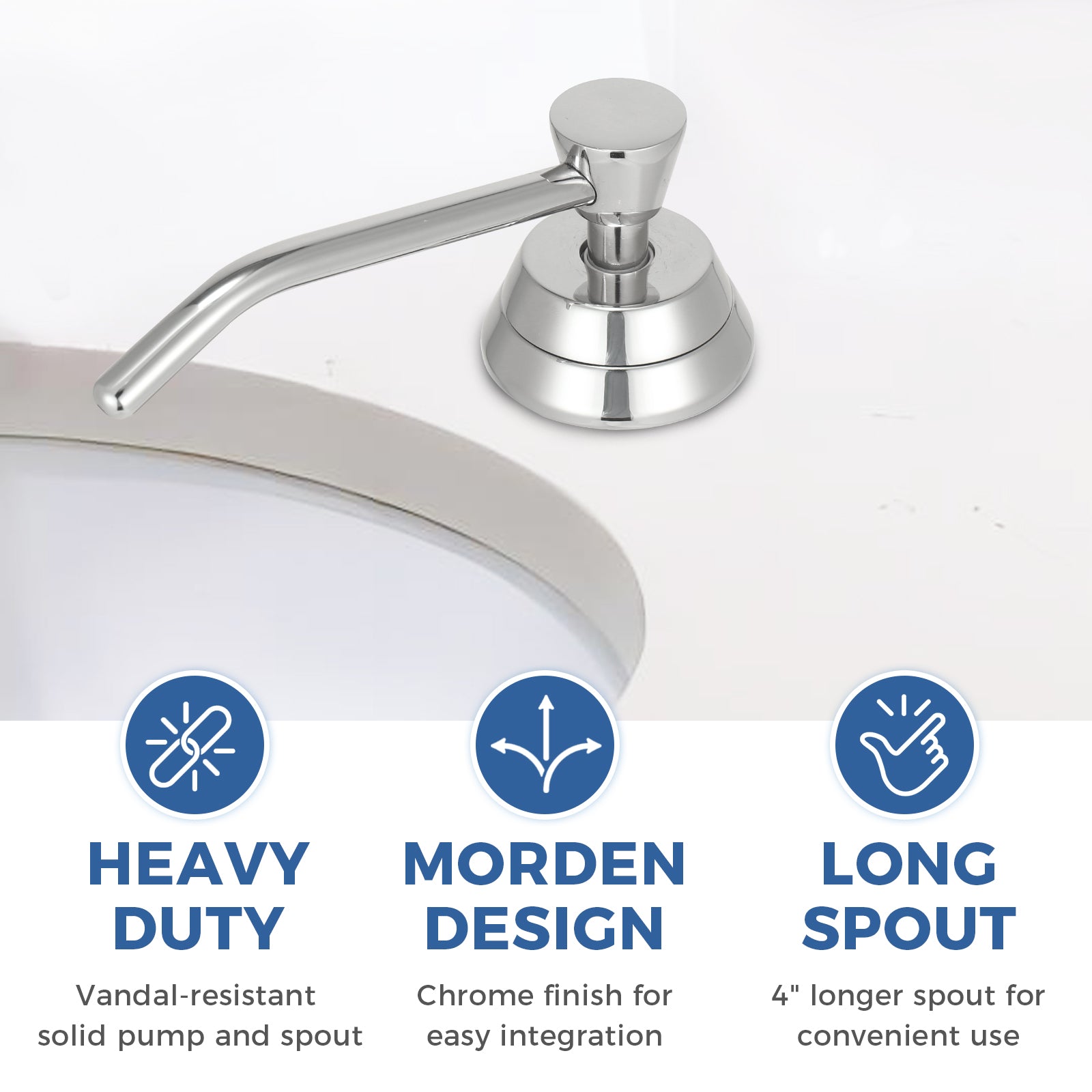 stardrix-heavy-duty-brass-countertop-liquid-soap-dispenser-commercial-grade-top-fill-built-in-soap-dispenser-with-34-oz-1l-bottle-for-bathroom-kitchen-public-restroom-chrome-finish-4-spout