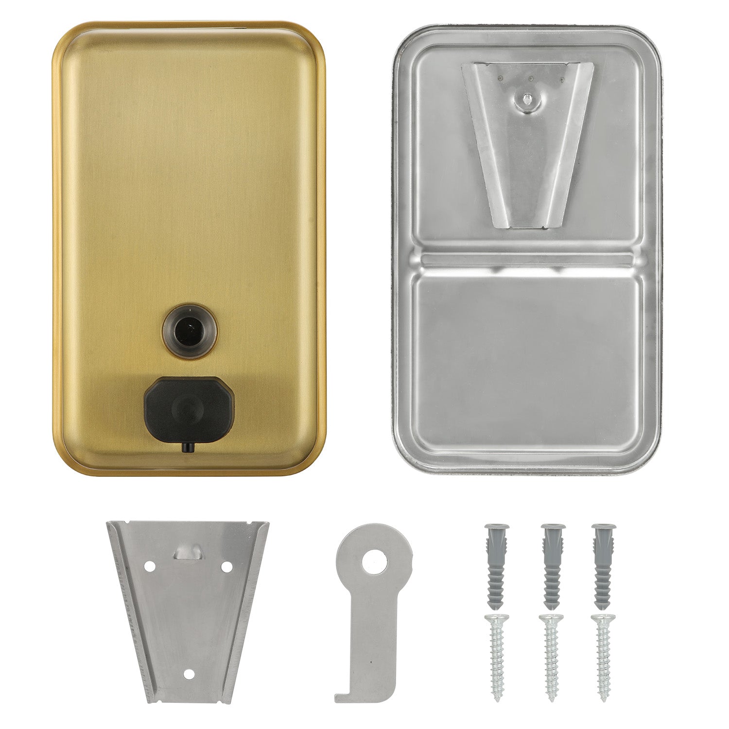 stardrix-brushed-gold-stainless-steel-vertical-1100ml-37oz-capacity-commercial-grade-soap-dispenser-wall-mounted-bathroom-hand-soap-dispenser-with-corrosion-proof-lining-and-anti-leak-pump