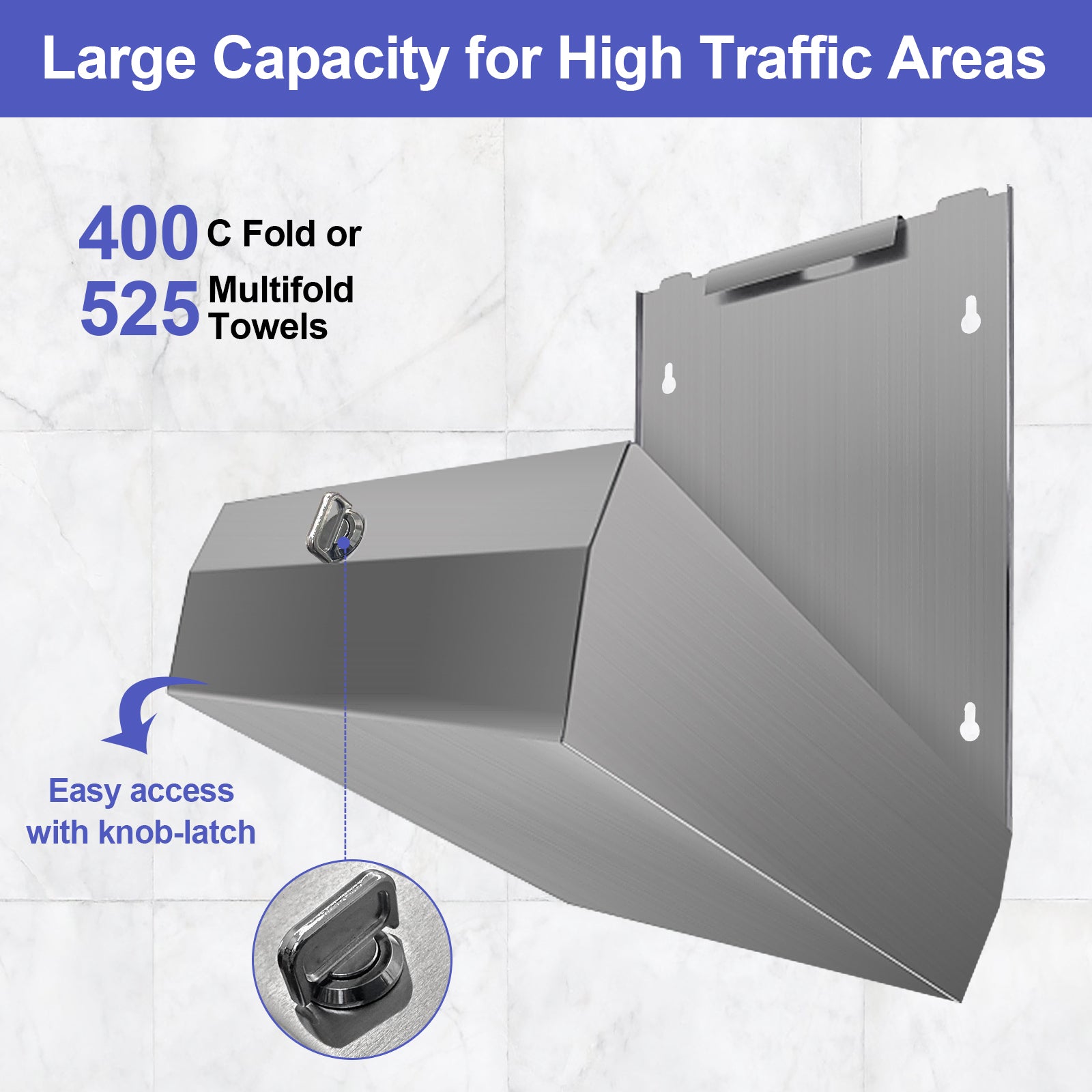 stardrix-knob-latch-no-key-lock-paper-towel-dispenser-wall-mount-brushed-stainless-steel-commercial-large-capacity-fits-400-c-fold-525-multi-fold-towels