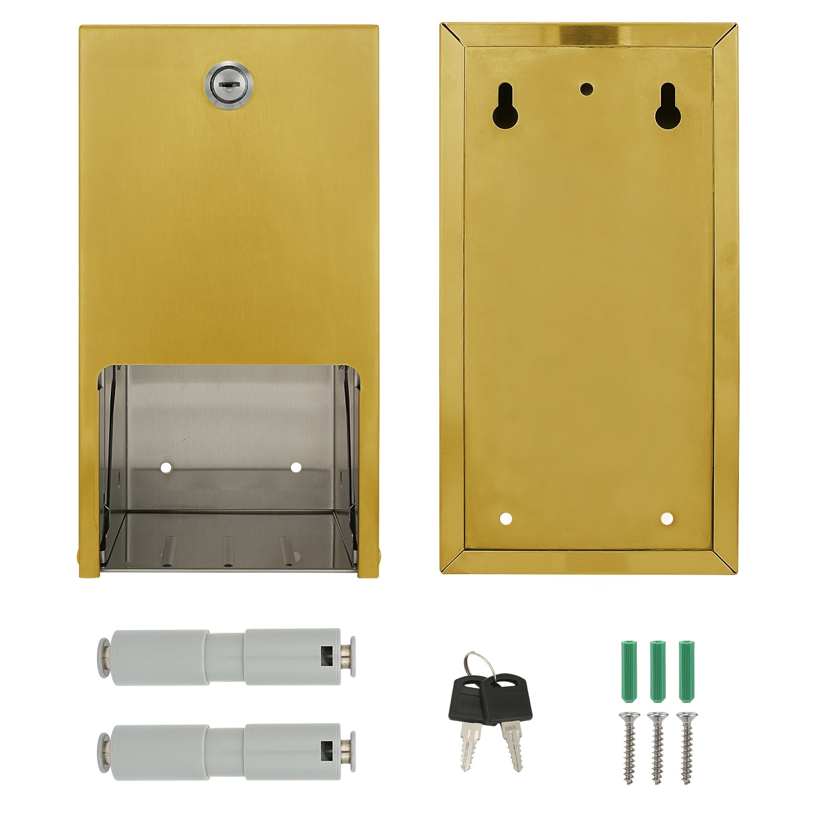 stardrix-gold-2-roll-stainless-steel-commercial-toilet-paper-dispenser-heavy-duty-wall-mount-tissue-holder-with-lock-for-restroom-bathroom