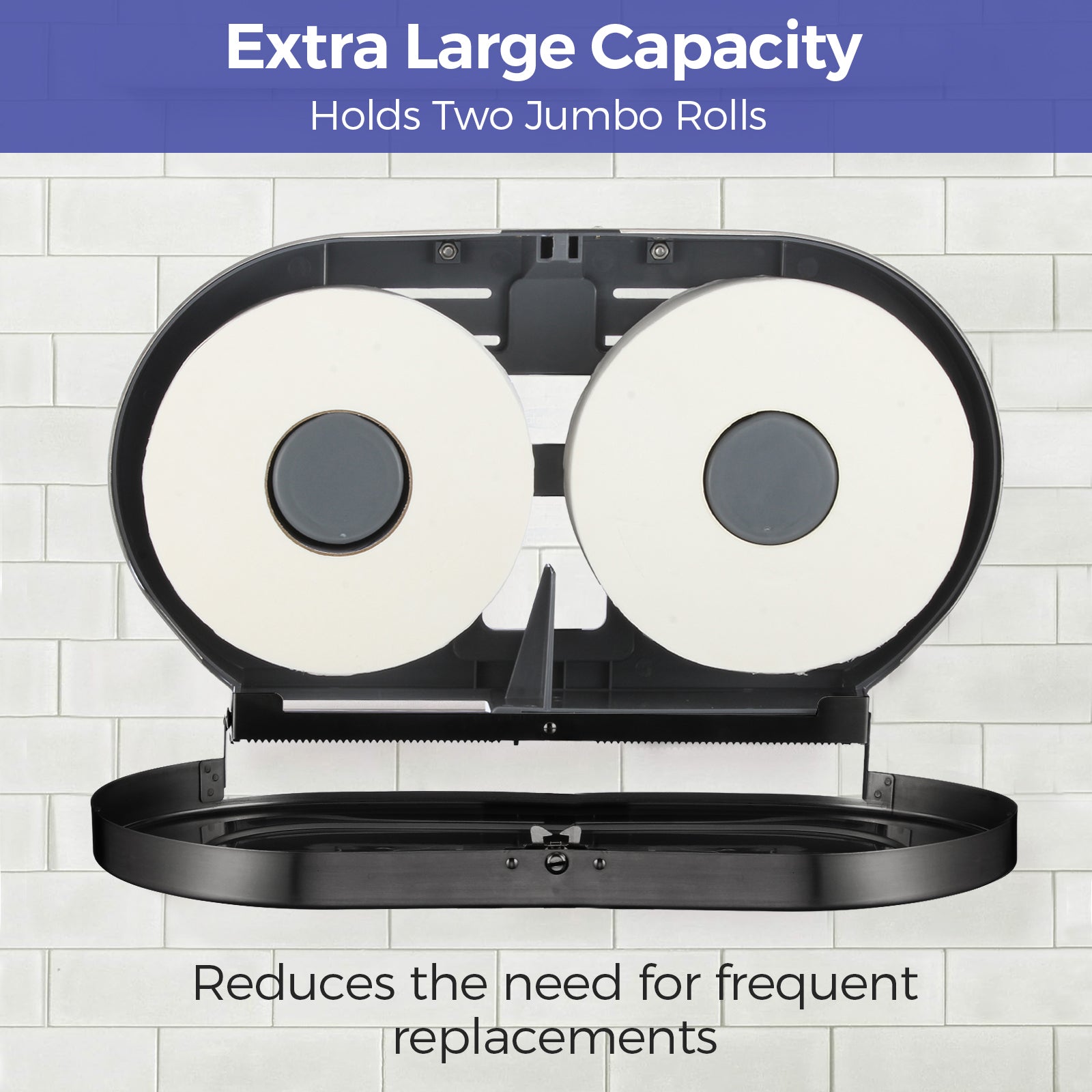 stardrix-stainless-steel-twin-jumbo-toilet-paper-dispenser-wall-mount-9-commercial-double-roll-holder-industrial-tissue-dispenser-with-key-lock-matte-black