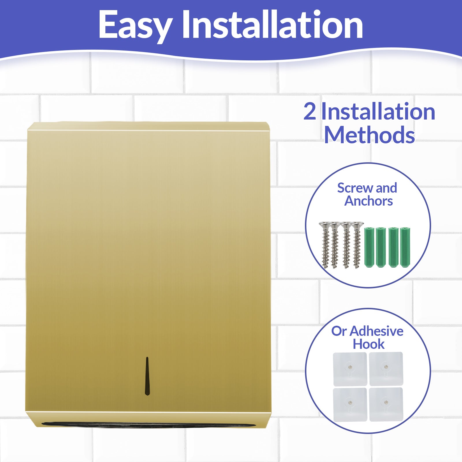 stardrix-paper-towel-dispenser-wall-mount-brushed-gold-stainless-steel-commercial-paper-towel-holder-with-lock-large-capacity-400-c-fold-525-multifold-towels