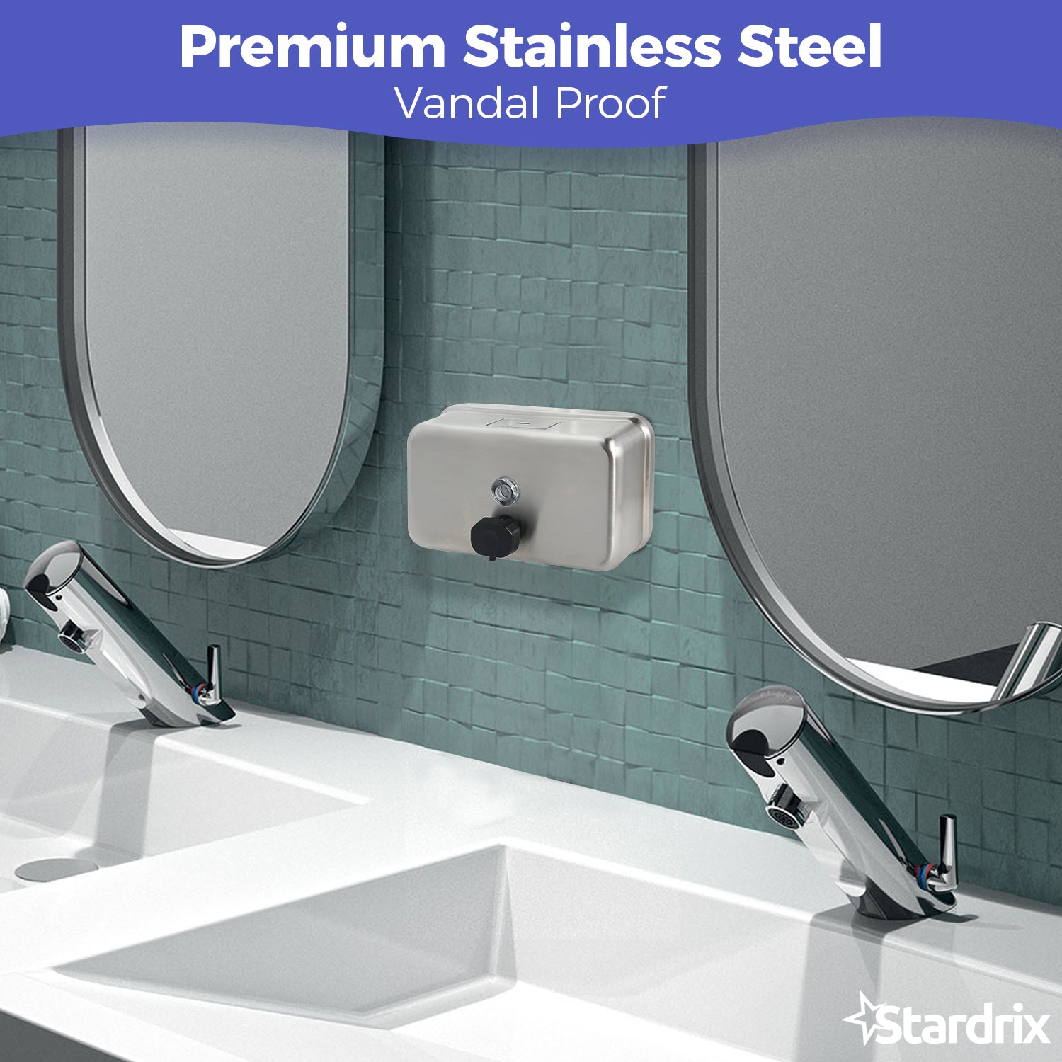 stardrix-heavy-duty-stainless-steel-wall-mount-soap-dispenser-1100ml-37oz-with-corrosion-proof-lining-and-anti-leak-pump-for-commercial-home-bathroom-kitchen-horizontal