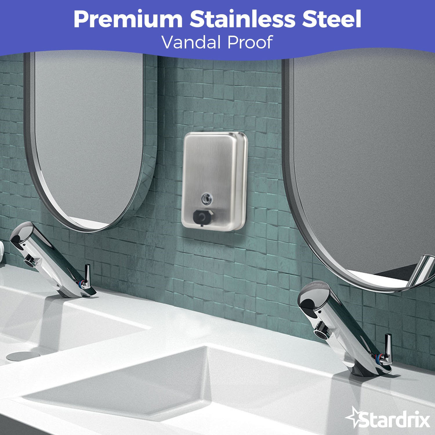 stardrix-heavy-duty-stainless-steel-wall-mount-soap-dispenser-1100ml-37oz-with-corrosion-proof-lining-and-anti-leak-pump-for-commercial-home-bathroom-kitchenvertical