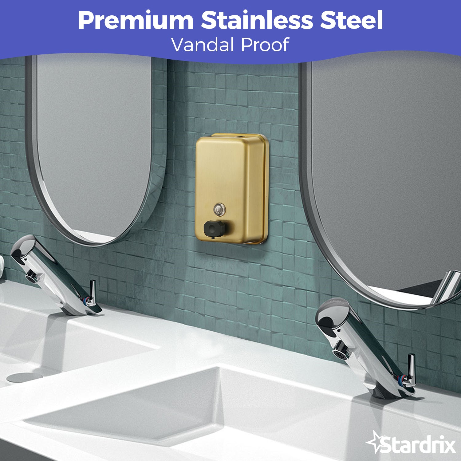 stardrix-brushed-gold-stainless-steel-vertical-1100ml-37oz-capacity-commercial-grade-soap-dispenser-wall-mounted-bathroom-hand-soap-dispenser-with-corrosion-proof-lining-and-anti-leak-pump