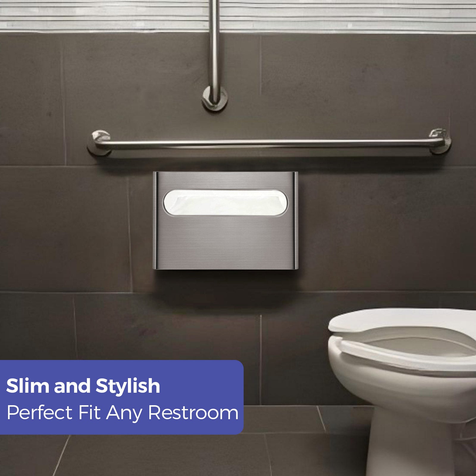 stardrix-slim-brushed-stainless-steel-toilet-seat-cover-dispenser-designer-wall-mount-holder-with-curved-edges-and-large-capacity-for-single-or-1-2-fold-covers-aesthetic-and-modern-look
