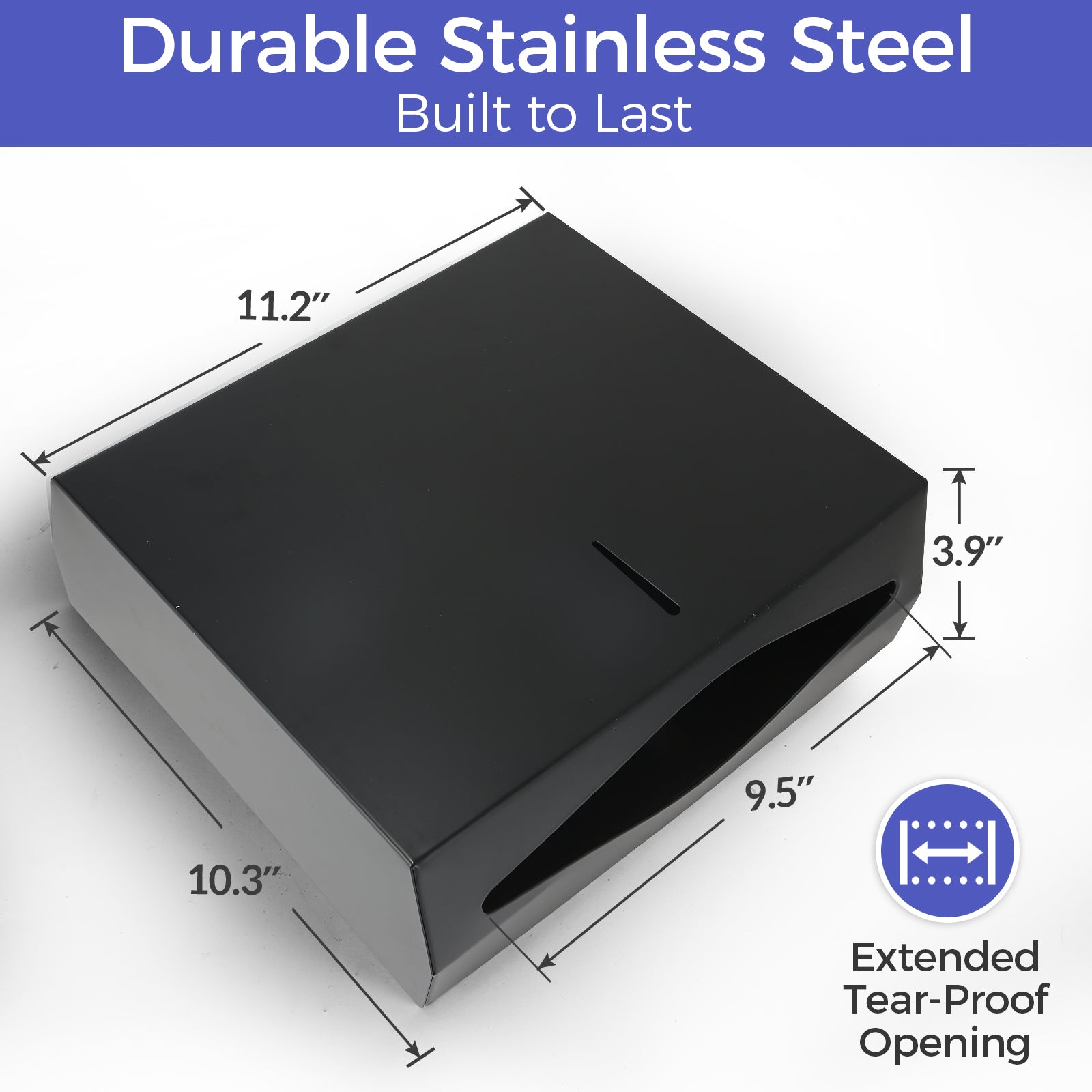 stardrix-paper-towel-dispenser-wall-mount-matte-black-stainless-steel-commercial-paper-towel-holder-with-lock-large-capacity-250-c-fold-300-multifold-towels