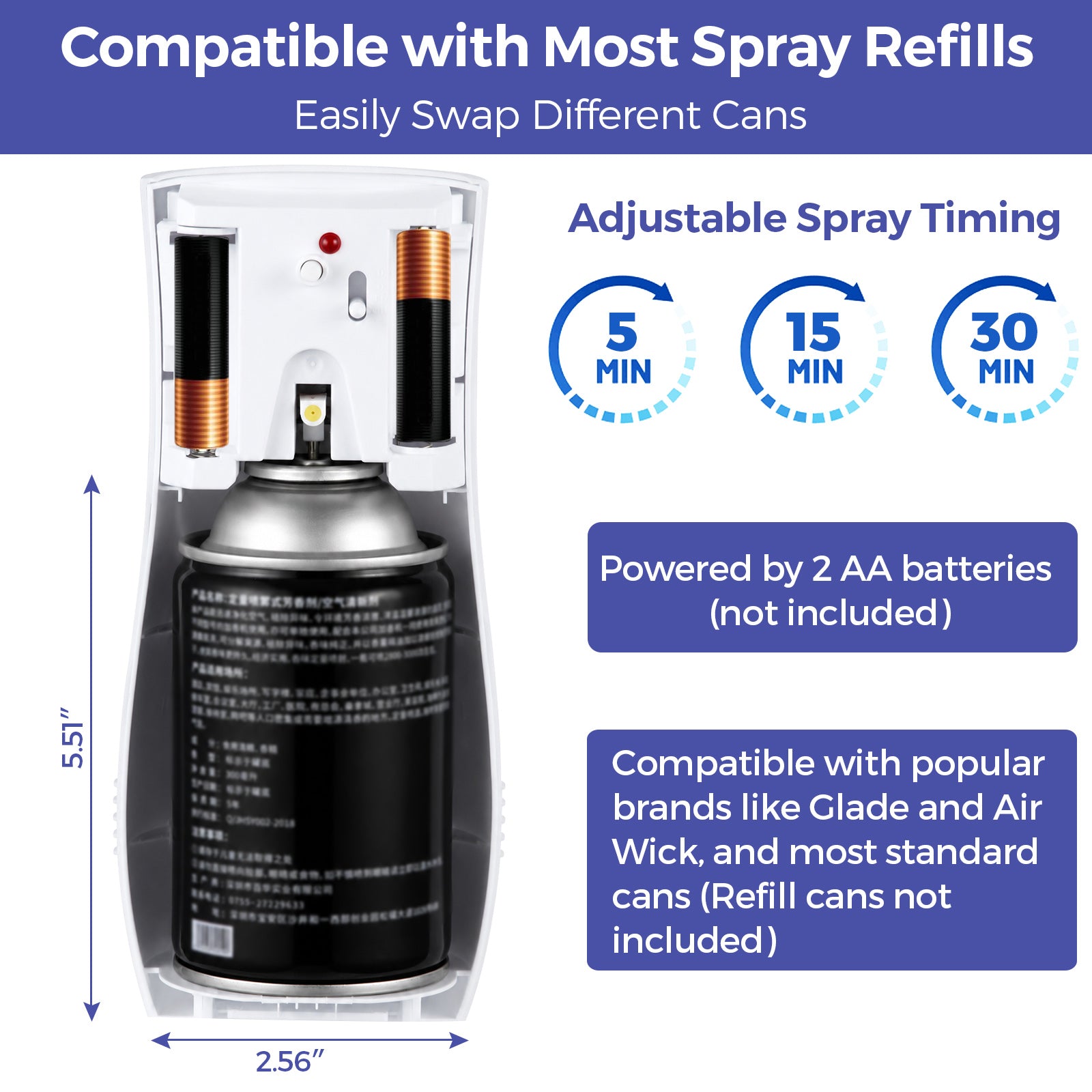 stardrix-automatic-air-freshener-spray-dispensers-2-pack-battery-operated-aerosol-sprayer-wall-mounted-freestanding-3-auto-scent-release-time-settings-for-home-and-commercial-place-white