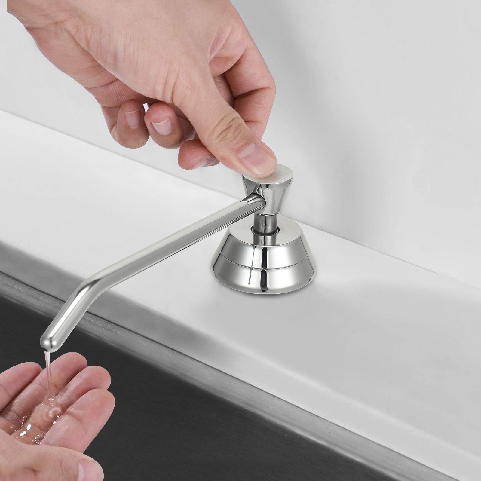 stardrix-heavy-duty-brass-countertop-liquid-soap-dispenser-commercial-grade-top-fill-built-in-soap-dispenser-with-34-oz-1l-bottle-for-bathroom-kitchen-public-restroom-chrome-finish-6-spout