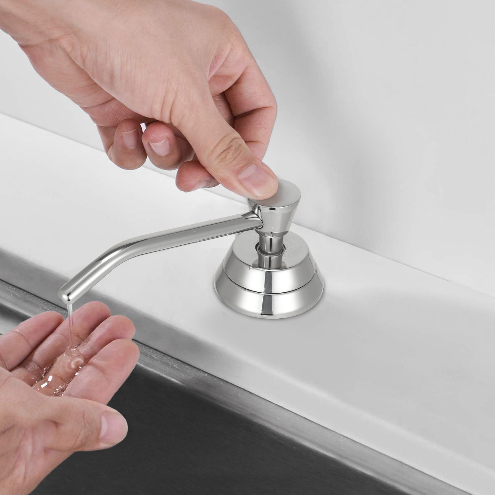 stardrix-heavy-duty-brass-countertop-liquid-soap-dispenser-commercial-grade-top-fill-built-in-soap-dispenser-with-34-oz-1l-bottle-for-bathroom-kitchen-public-restroom-chrome-finish-4-spout