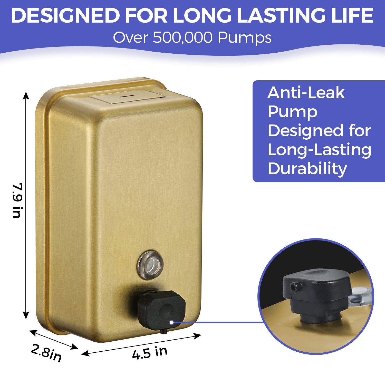stardrix-brushed-gold-stainless-steel-vertical-1100ml-37oz-capacity-commercial-grade-soap-dispenser-wall-mounted-bathroom-hand-soap-dispenser-with-corrosion-proof-lining-and-anti-leak-pump