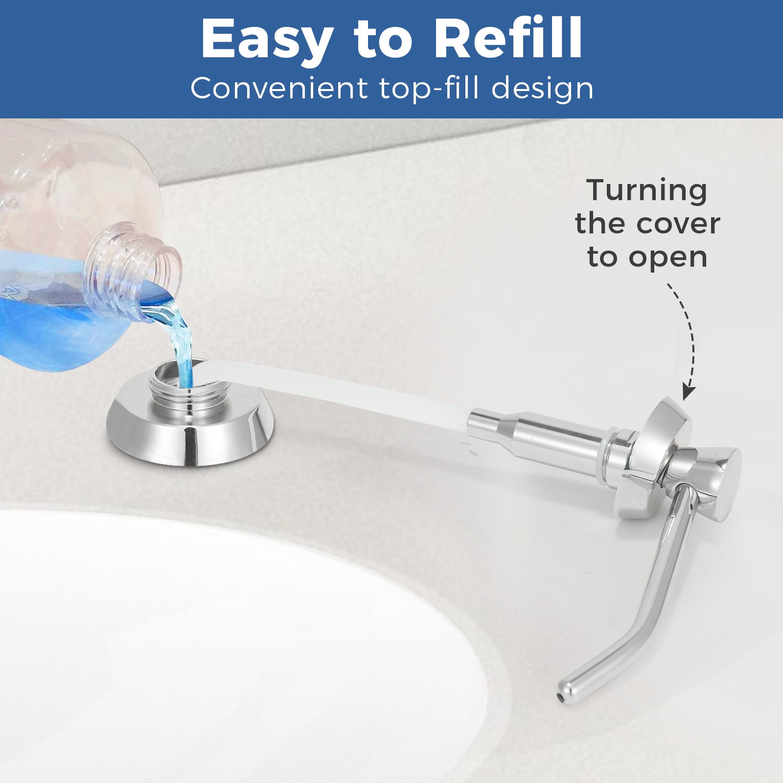 stardrix-heavy-duty-brass-countertop-liquid-soap-dispenser-commercial-grade-top-fill-built-in-soap-dispenser-with-34-oz-1l-bottle-for-bathroom-kitchen-public-restroom-chrome-finish-4-spout