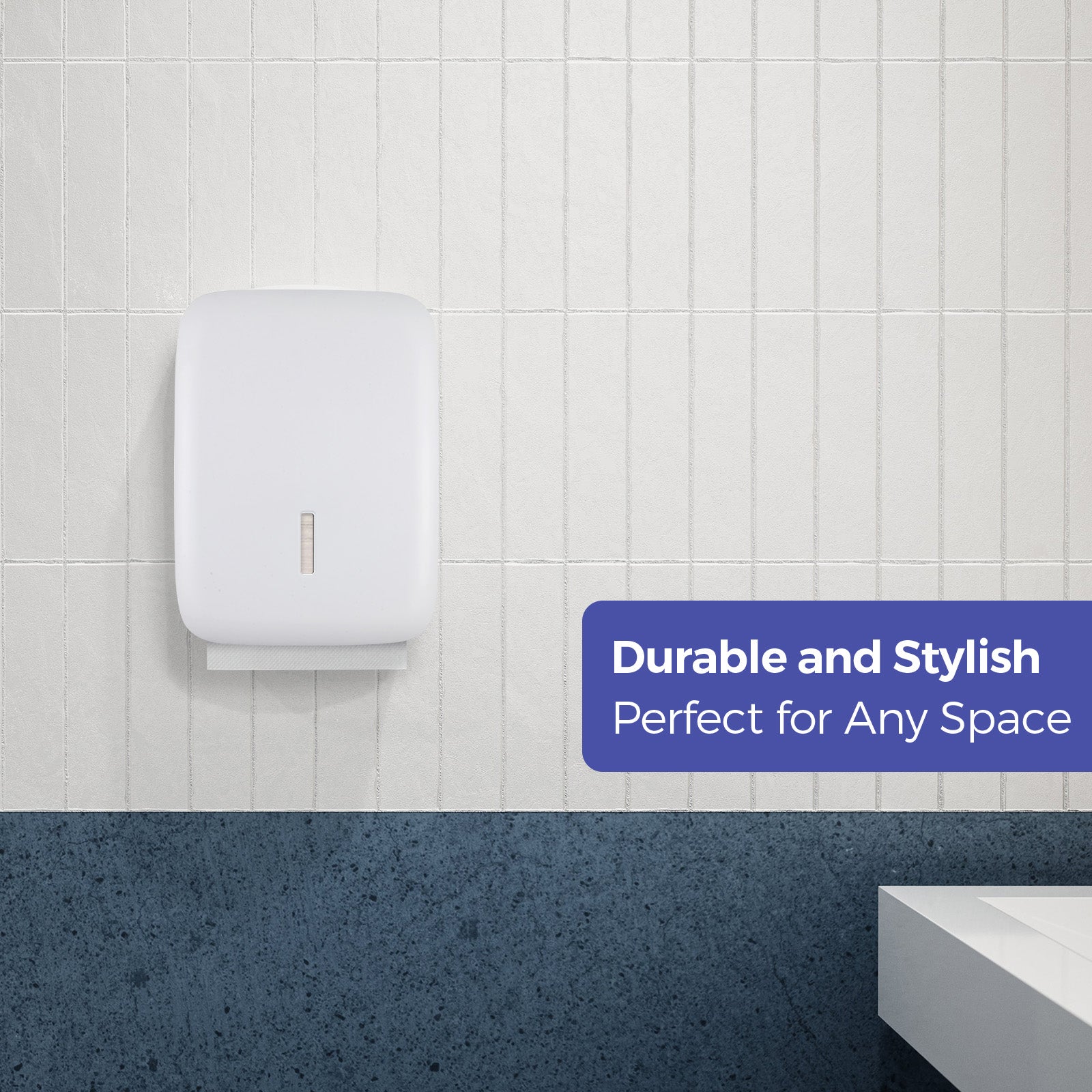 stardrix-paper-towel-dispenser-wall-mount-with-lock-fits-400-multifold-trifold-z-fold-c-fold-towels-large-paper-towel-holder-for-bathroom-kitchen-office-home-or-business-white