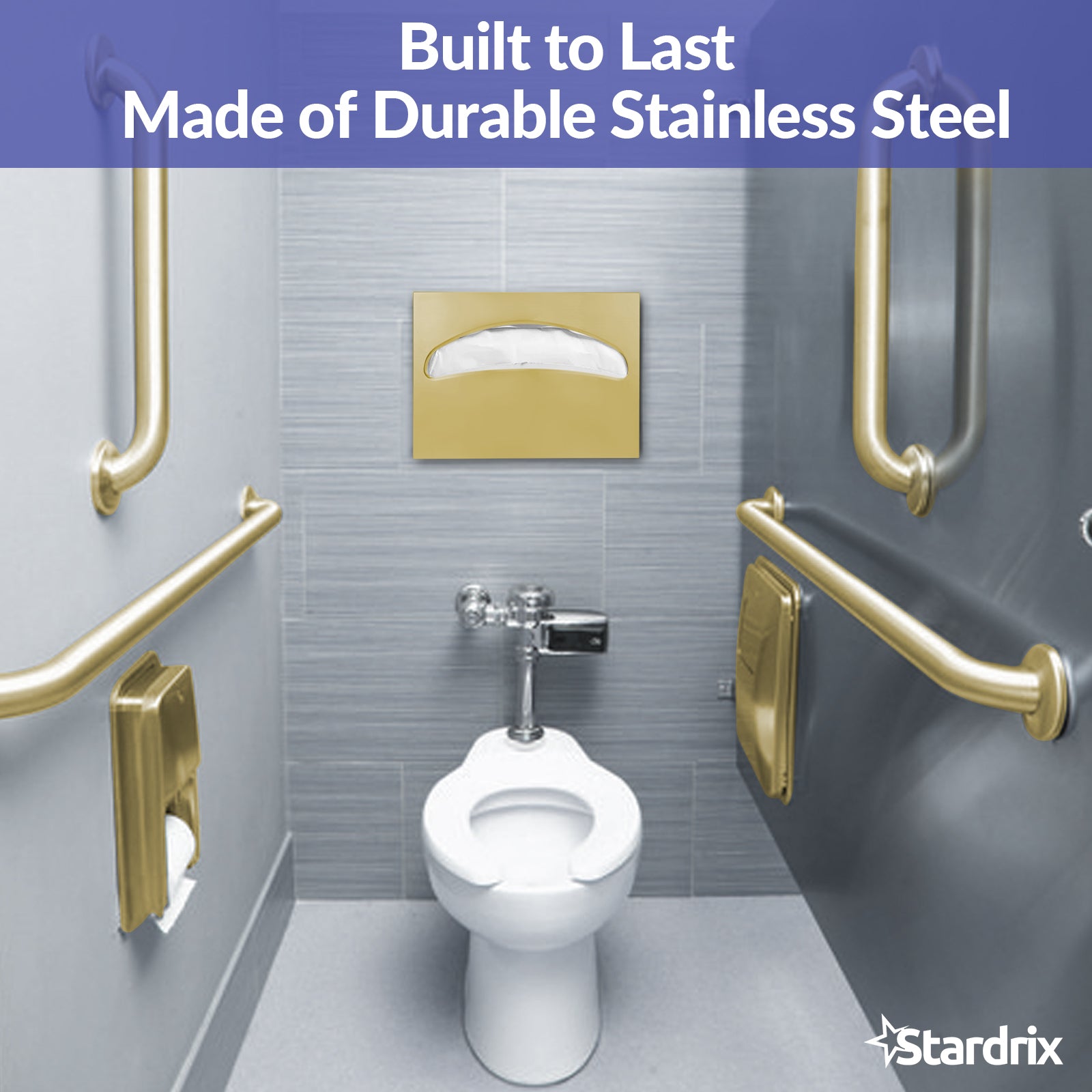 stardrix-stainless-steel-toilet-seat-cover-dispenser-wall-mount-single-or-1-2-fold-large-capacity-toilet-seat-covers-holder-for-commercial-and-residential-brushed-gold