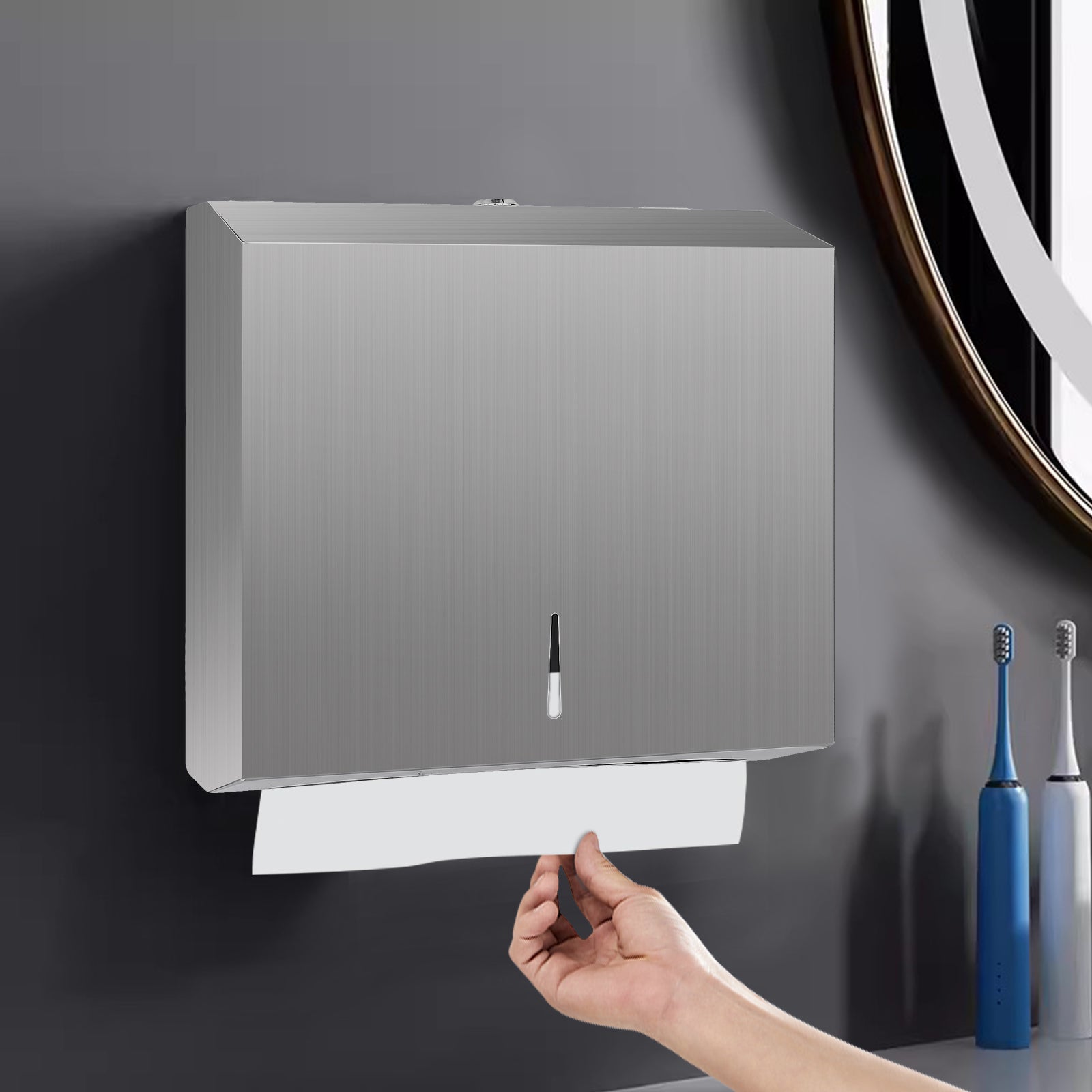 stardrix-knob-latch-no-key-lock-paper-towel-dispenser-wall-mount-brushed-stainless-steel-commercial-large-capacity-fits-250-c-fold-300-multi-fold-towels