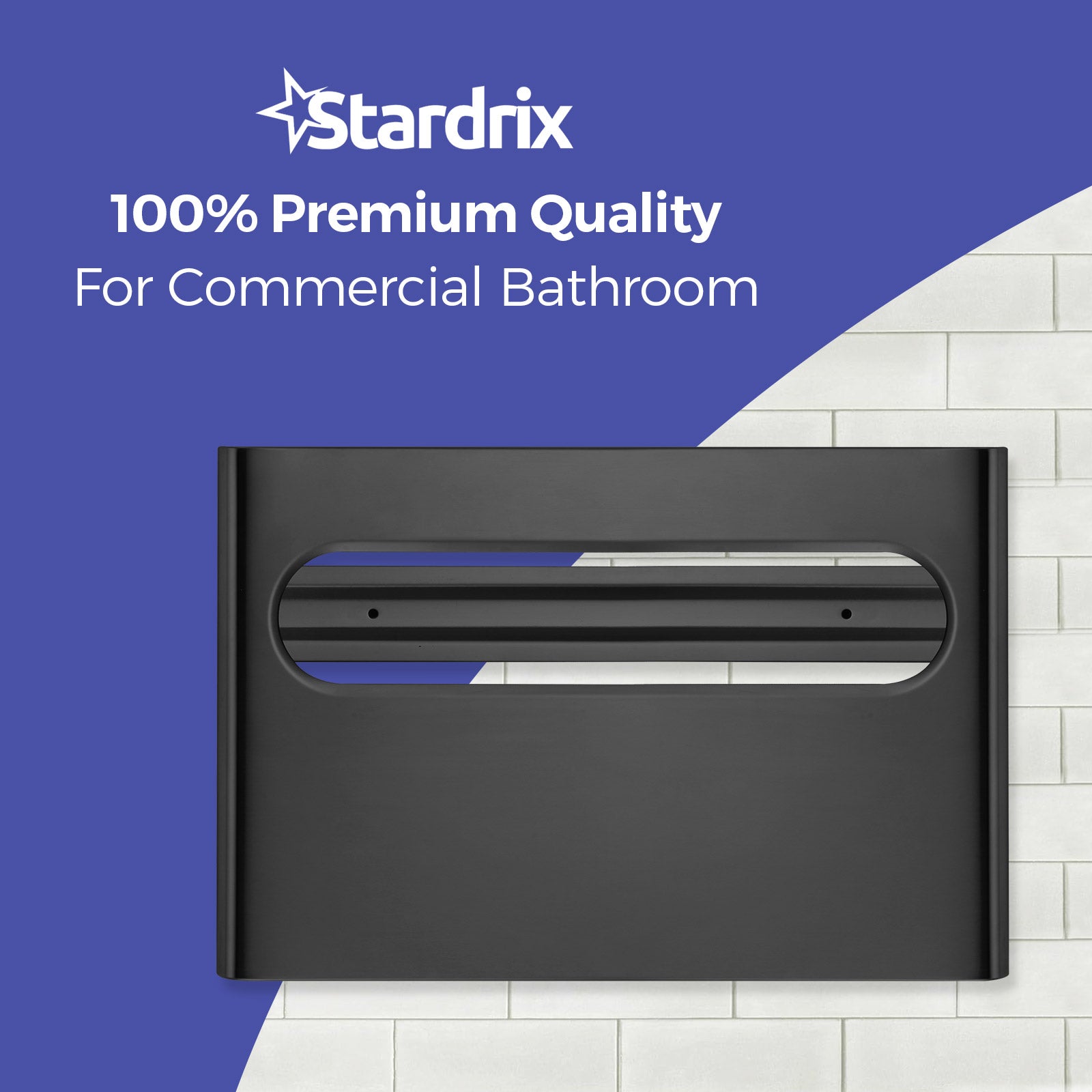 stardrix-slim-matte-black-stainless-steel-toilet-seat-cover-dispenser-designer-wall-mount-holder-with-curved-edges-and-large-capacity-for-single-or-1-2-fold-covers-aesthetic-and-modern-look