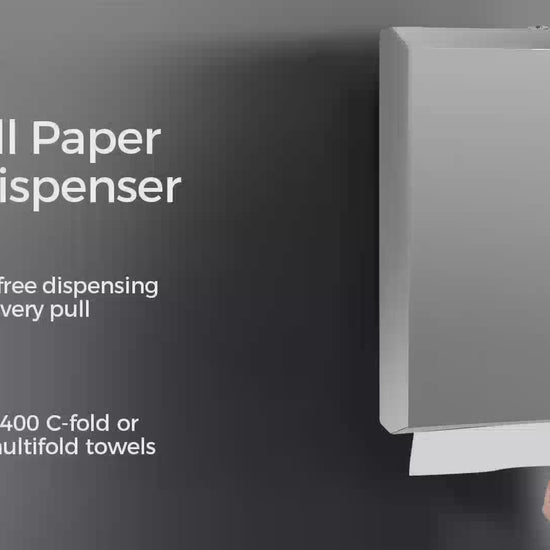 ST-400S paper towel dispenser wall mount dispensing one folded towel smoothly
