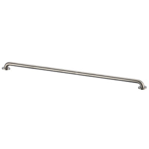 54-inch stainless grab bar in brushed stainless steel with concealed round flanges