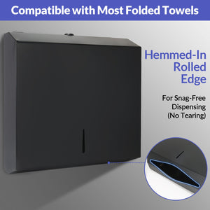 ST-250B wall mount paper towel dispenser with a wide rolled outlet for snag-free dispensing
