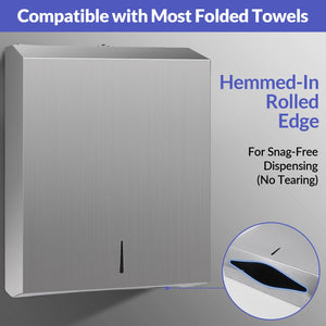 ST-400S c fold paper towel dispenser with a wide rolled outlet for snag-free dispensing

