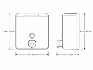 drawing of stainless steel soap dispenser